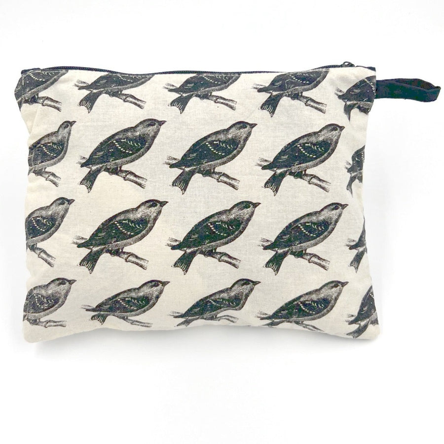 Screen Printed Zip Bag - host of sparrows