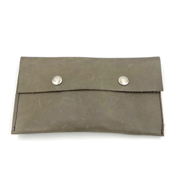 Leather Clutch - gray