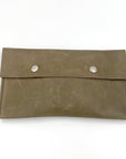 Leather Clutch - olive