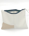 Vinyl Clutch - cream/almond