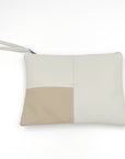 Vinyl Clutch - cream/almond