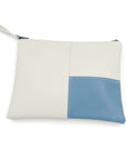 Vinyl Clutch - cream/ocean