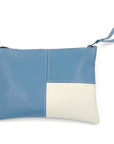 Vinyl Clutch - ocean/cream