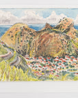 Watercolor of Saba, N.A. - Landscape by Maine Artist Elena Jahn