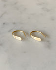 Solid 14k Gold Open Hoop Earrings