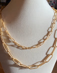 Paperclip Layered Gold Necklace 2.0