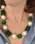 Grande Pearl Medium Green Necklace