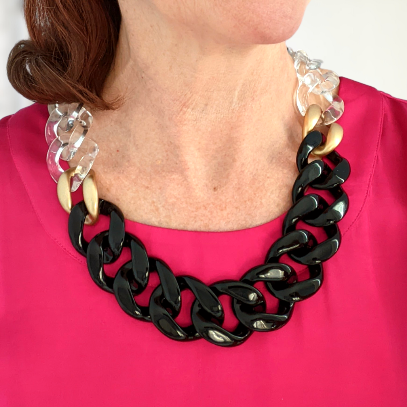 Black Gold Acrylic Chain – Harpper Collection