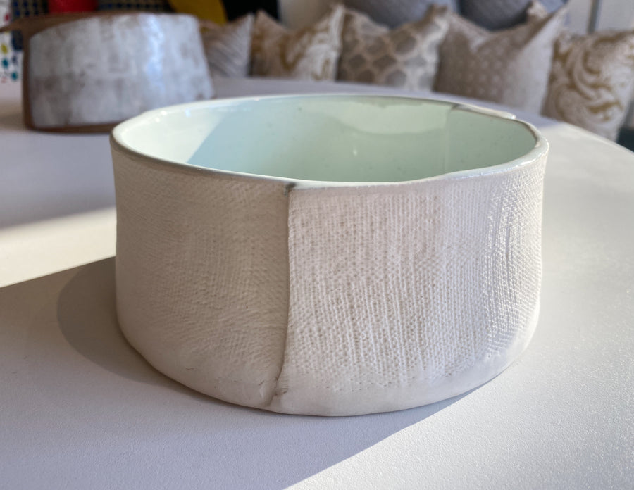 Linen textured bowl