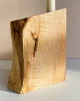 Fat Live-Edge Ash Candle holders