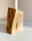 Fat Live-Edge Ash Candle holders