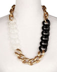 Acrylic Chain Black, Gold, Frosted with Four Styles Necklace