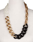 Acrylic Chain Black, Gold, Frosted with Four Styles Necklace