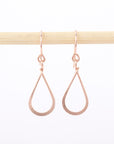 rose gold earrings - teardrop - dangle - jewelry - 1/2" - nickel free