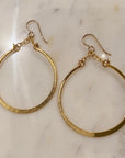 Gold Drop Hoop Earring