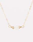 gold herkimer diamond necklace - delicate gold plated chain - lobster clasp - gold filled beads - women's jewelry 