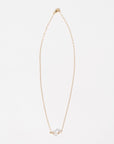 diamond necklace - gold plated chain - delicate - lobster claw clasp - handmade jewelry from Portland, Maine