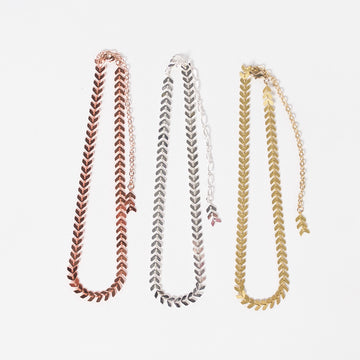 chevron choker collection - three metals - necklaces - group shot