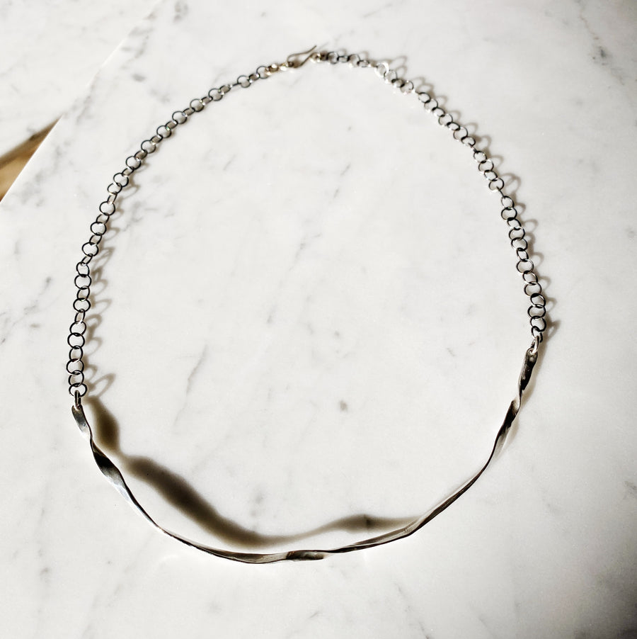 Silver Seaweed Necklace