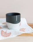 Porcelain Tumbler Set of Two - Black and White