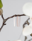 1 inch open hoop earrings - gold, silver or rose gold metal - magnolia branch lifestyle 