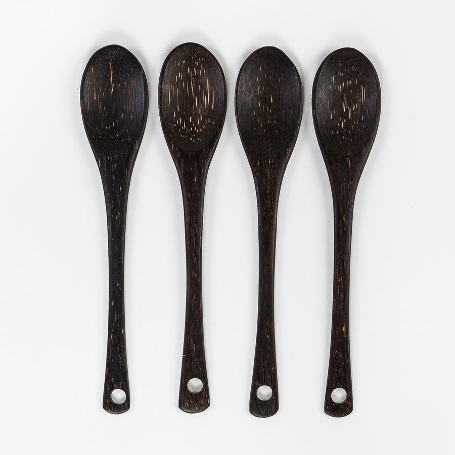 handmade wooden spoons from sri lanka - coconut palm wood - serving spoon