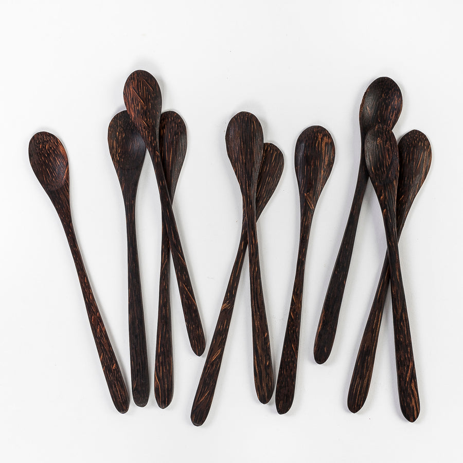 coconut palm stirring spoons - long skinny spoon - handmade in Sri Lanka - household goods