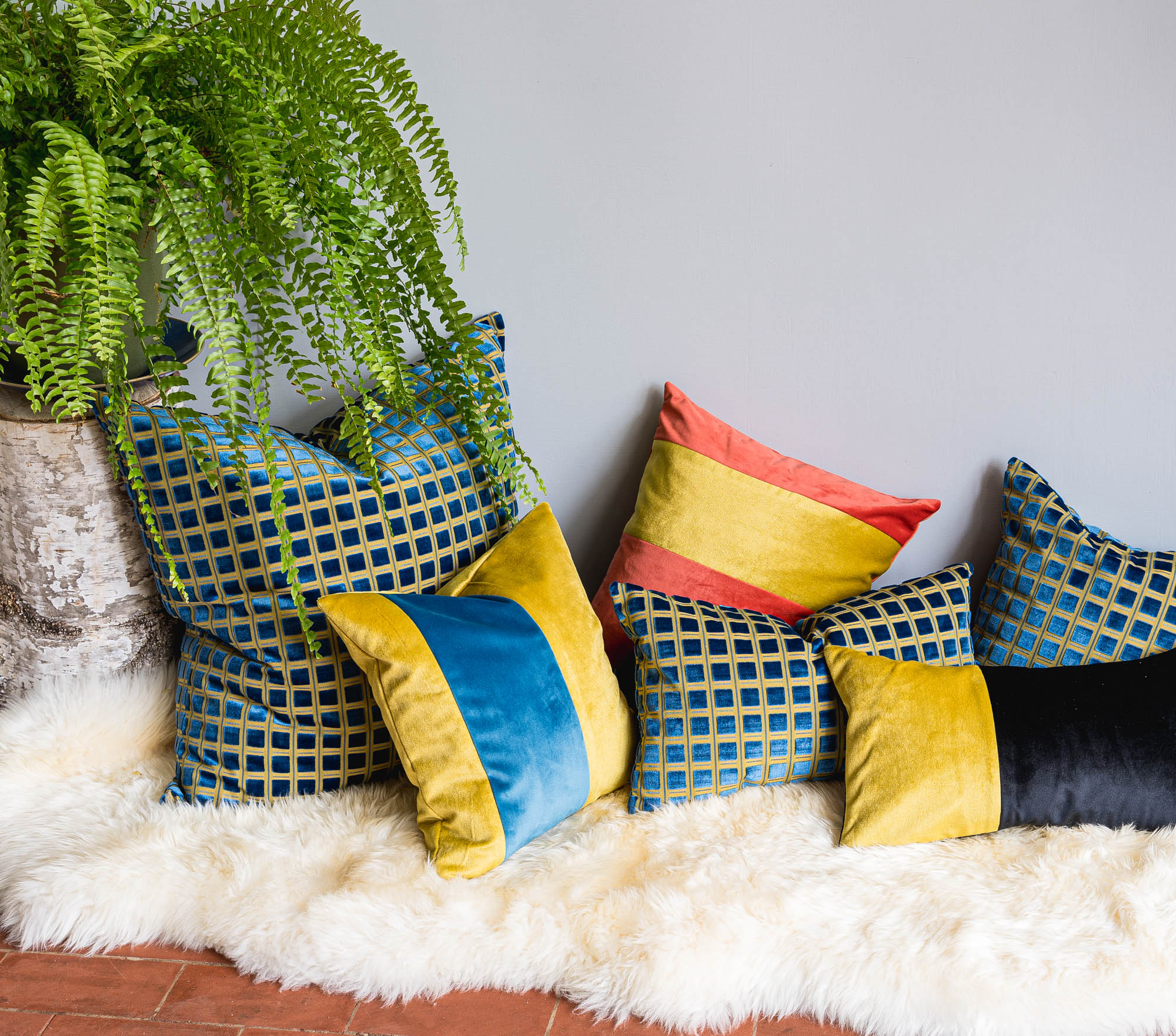 Square Velvet Pillow Collection