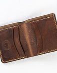 inside view of the Load Out Wallet™ handmade in Maine with locally sourced leather