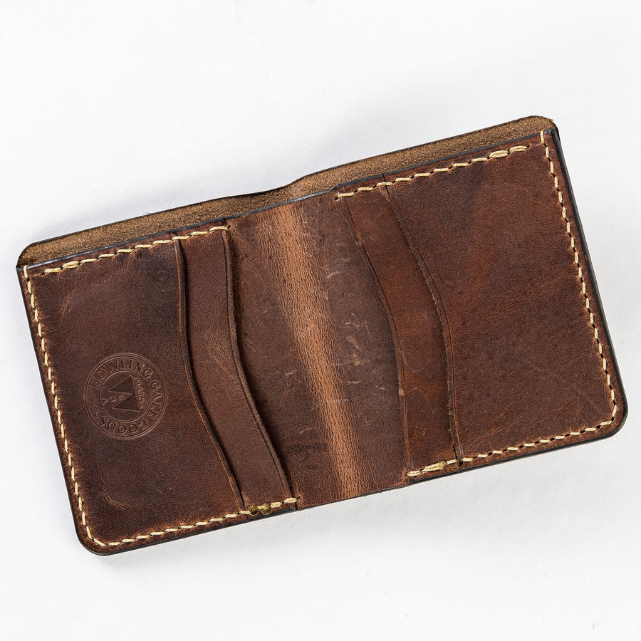 inside view of the Load Out Wallet™ handmade in Maine with locally sourced leather