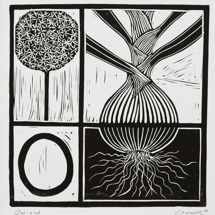 Linocut Print - 'Onion'