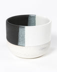 Black + White Cup | Blue Bubble Accent