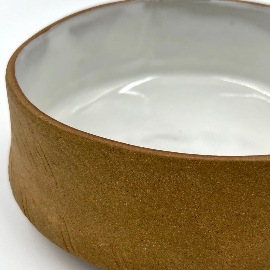 Large Textured Brown Bowl