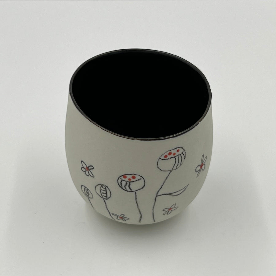 Porcelain Tumbler with Flowers