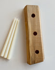 Live-Edge Tiger Maple Candle Holder