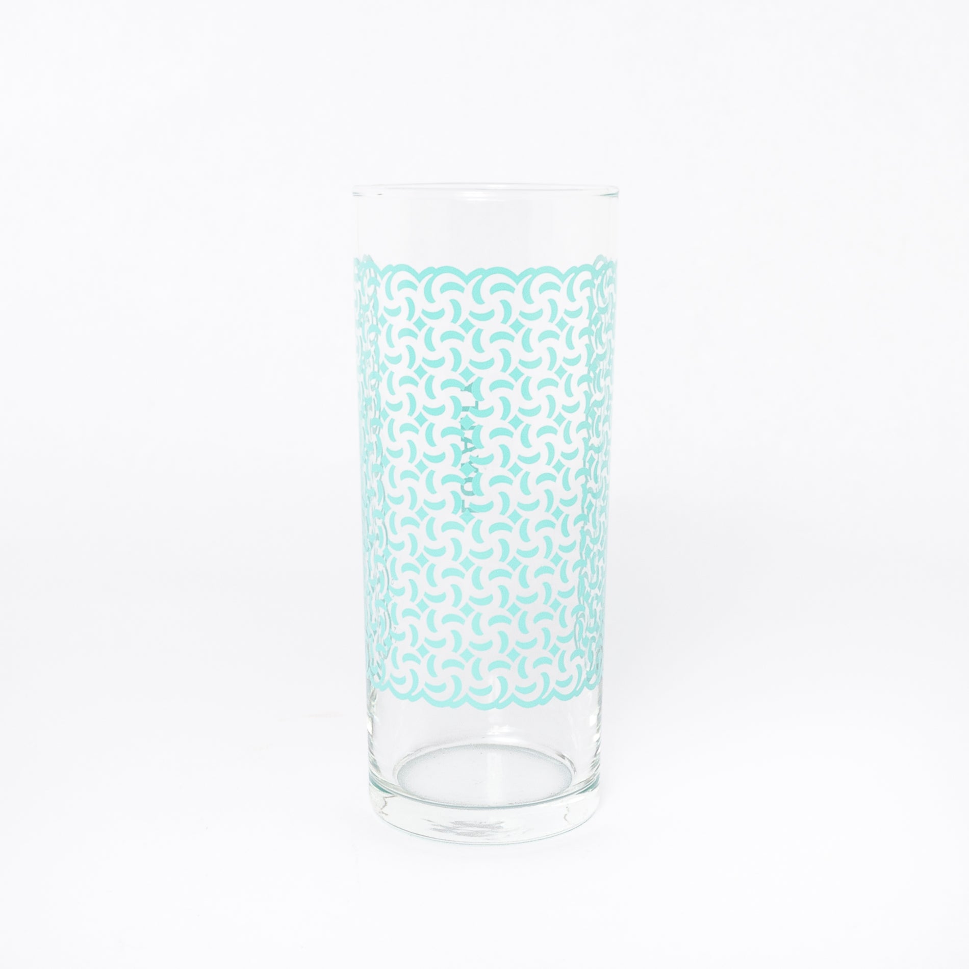 loyalty glass in aqua - Ghanaian symbols - kitchen 