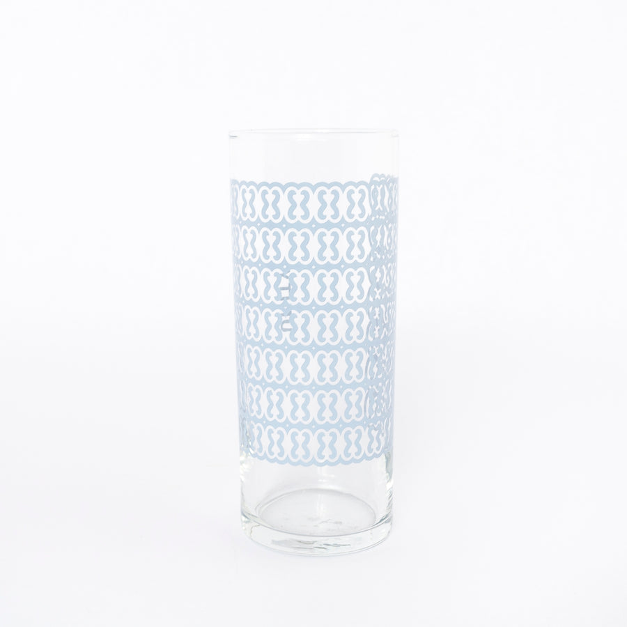 unity glass in light blue - adinkra - traditional ghanaian symbols