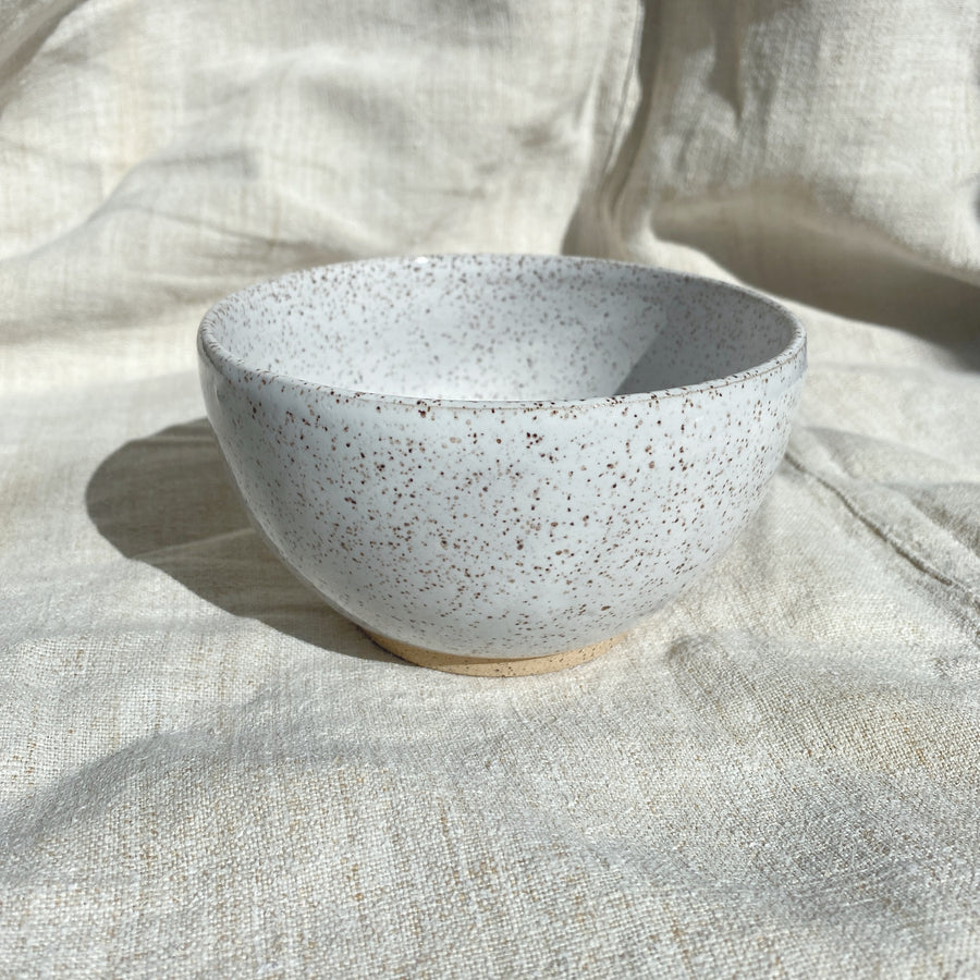 Speckled Bright White Bowl