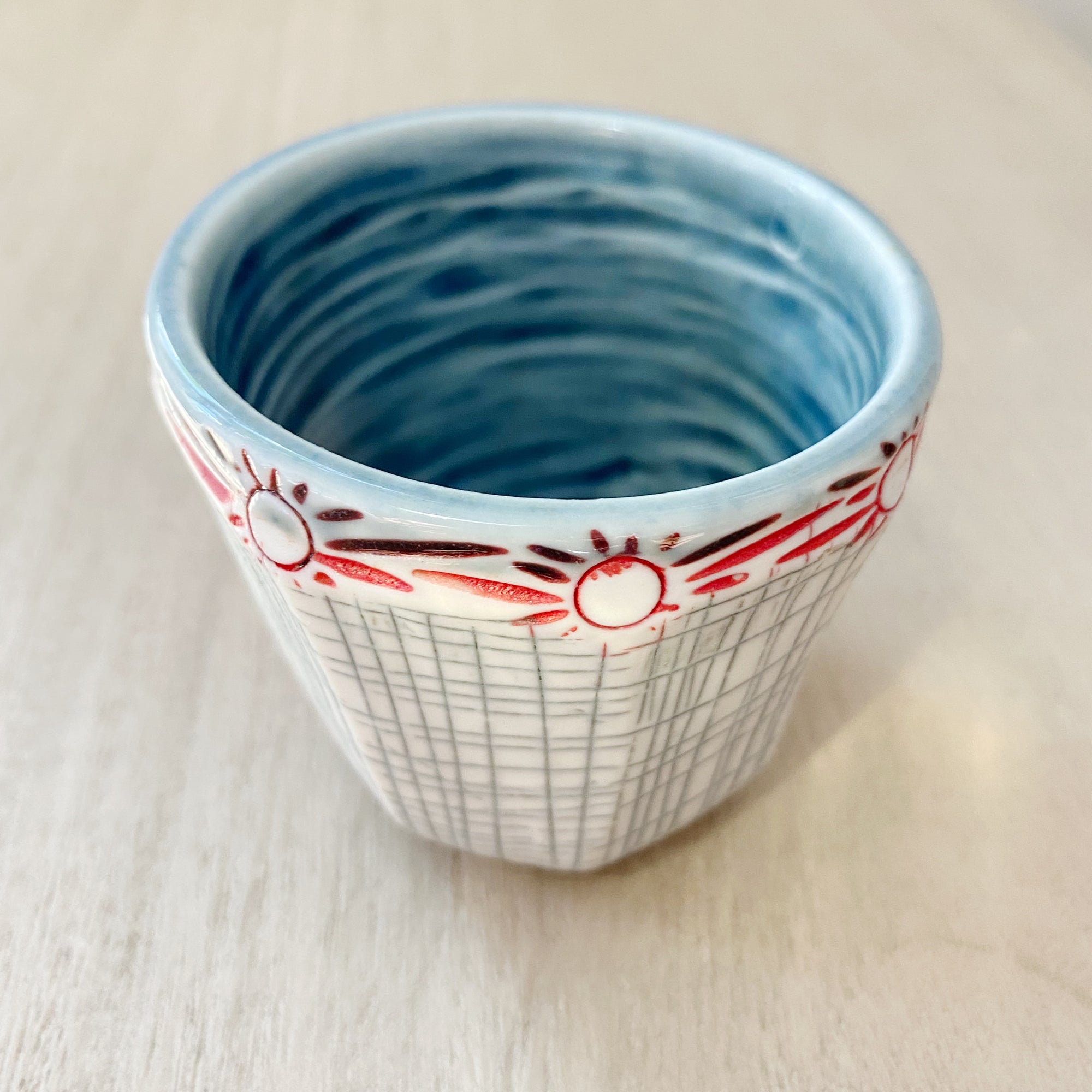 Ceramic Red Sun Tumbler