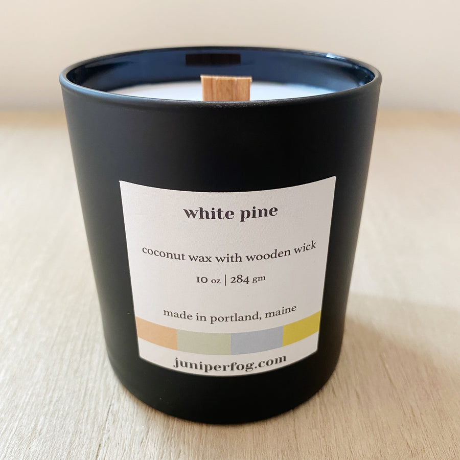 White Pine Coconut Wax Candle by Juniper Fog