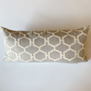 Lumbar Hexagon Textured Pillow