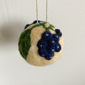 Maine Blueberry Ball Ornament