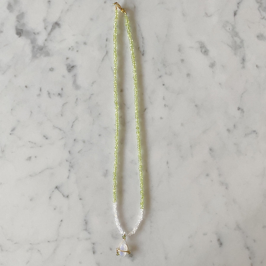 Wrapped Moonstone Necklace