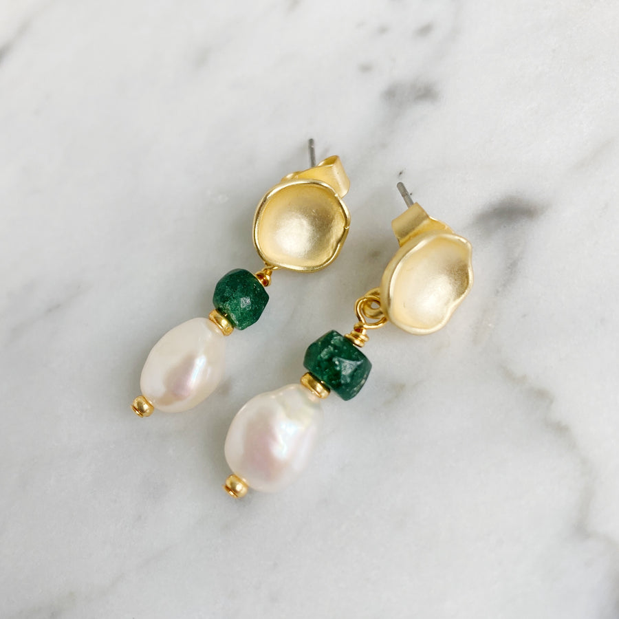 Birthstone Earrings - May Emerald
