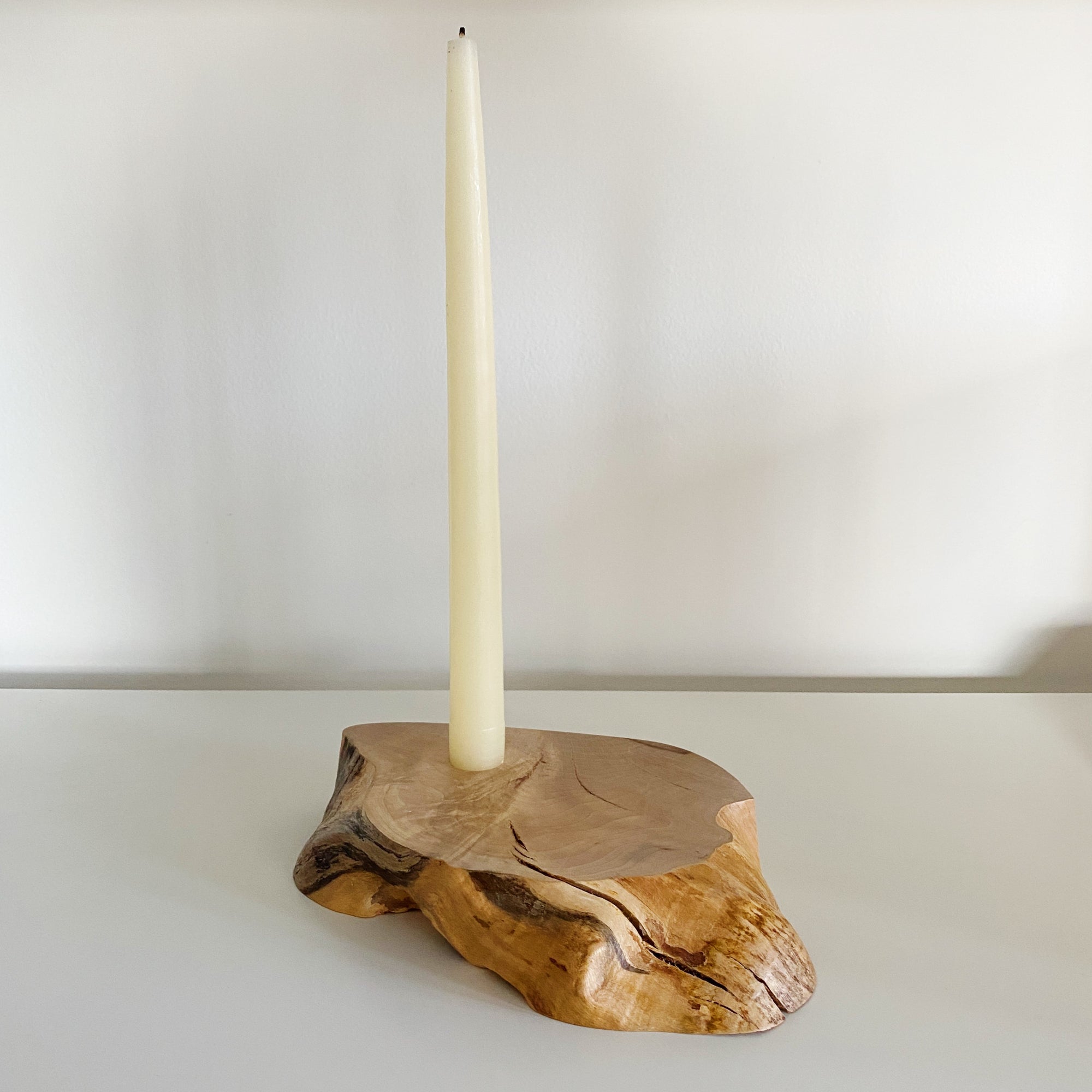 Live Edge Candlestick Holder - Maine Maple