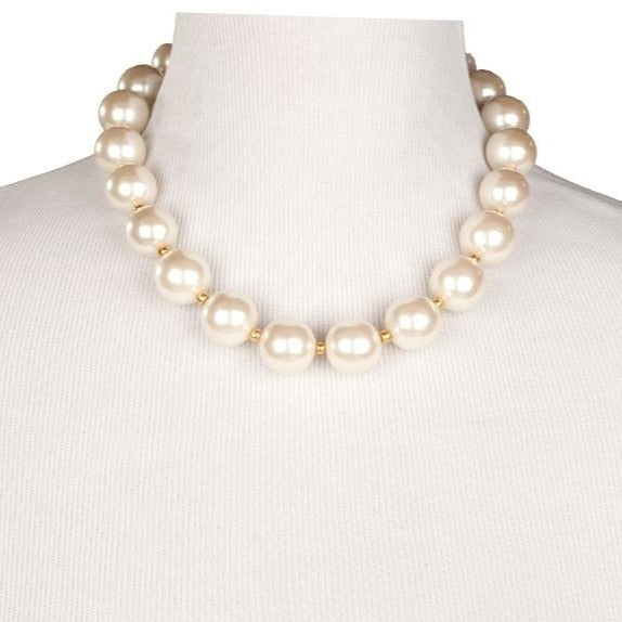 Grande Pearl Choker White Necklace