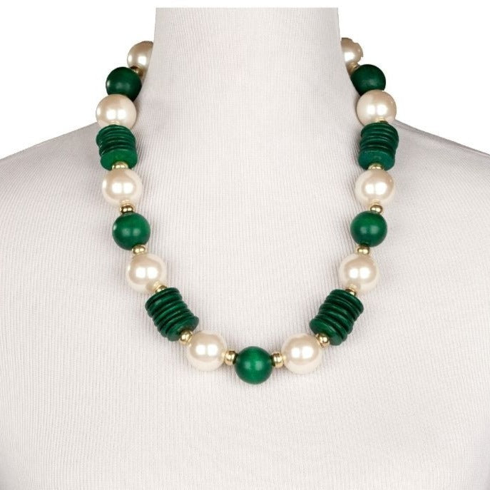 Grande Pearl Medium Green Necklace