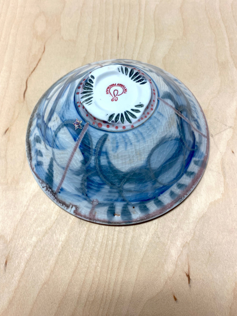 Small Blue Swirls ceramic bowl