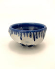 Tiny Bowl with Stripes and Blue Interior