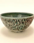 Porcelain Bowl with Etching and Circles